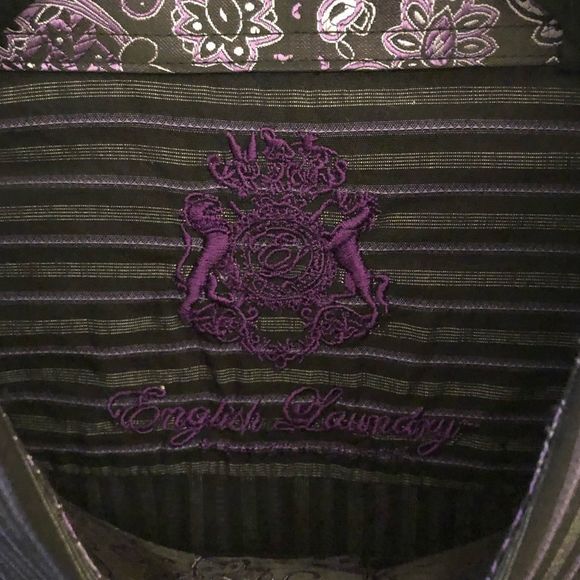 English Laundry by Christopher Wicks Striped Dress Shirt NWOT, Size 17 3… - Picture 4 of 11